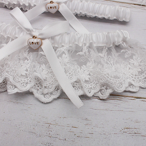 Ligas florales bordadas al por mayor, ligas Sexy decorativas de encaje, <span class=keywords><strong>liguero</strong></span> para chicas de boda - Product Image 5