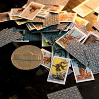 Jeu de 78 cartes miniatures complètes et petites cartes de tarot