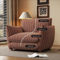 Fauteuil inclinable moderne du milieu du siècle, multifonctionnel, avec panneau en bois, pour salon, chambre, bureau, salle à manger extérieure, mobilier de maison