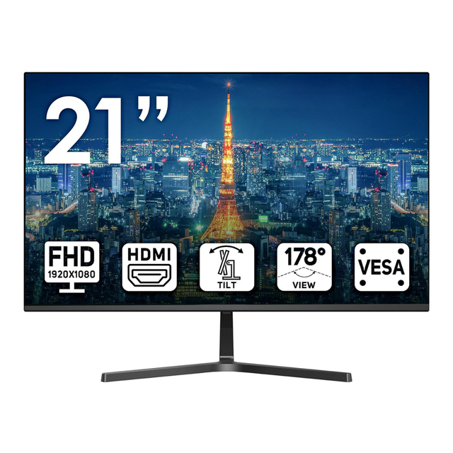21.5 Inch 24 Inch IPS LCD Monitor 1080P 1920X1080 75Hz Refresh Rate Office Gaming Desktop Use New Product DP DVI