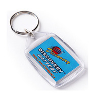 Porte-clés Rectangulaire en Acrylique 8,3 x 3,3 cm, Cadre Photo Vierge pour Bricolage et Artisanat