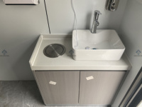 Toilettes de conteneur de luxe certifiées CE de 20 pieds |   Toilettes mobiles préfabriquées à double compartiment, conteneur de toilettes portables