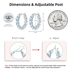 Luxury <strong>Hoops</strong> Sparking Full 3mm 4mm Moissanite Earrings Solid <strong>Silver</strong> 925 <strong>Huggie</strong> Wedding Engagement Jewelry Gifts for Women - Product Image 5