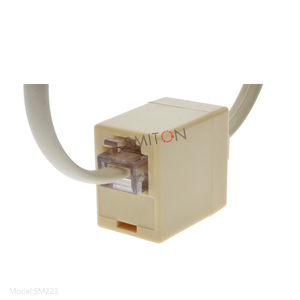 RJ11 6P4C 1 ตัวผู้ต่อ 1 ตัวเมียอะแดปเตอร์ต่อสายโทรศัพท์ - Product Image 5