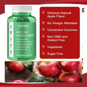 Gummies au <span class=keywords><strong>vinaigre</strong></span> <span class=keywords><strong>de</strong></span> <span class=keywords><strong>cidre</strong></span> <span class=keywords><strong>de</strong></span> pomme végétalien OEM (avec mère) ACV biologique Halal <span class=keywords><strong>non</strong></span> <span class=keywords><strong>filtré</strong></span> Détox Digestif Énergie 60 Certifié pour Adu - Product Image 2