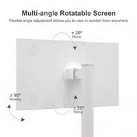 Écran Tactile Intelligent Interactif 21,5 Pouces Portable sur Roues 1080P avec Support Réglable, Téléviseur Intelligent IPS pour l'Étude LCD