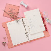 Carnet agenda de bureau A4 A5 B5 coffret cadeau vert affaires Promotion cadeaux classeur avec fente pour carte anneau pour stylo couverture en cuir PU
