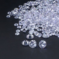Wuzhou Grosir Batu Zirkonia Kubik 0.9mm hingga 3mm Ukuran Kecil 5A Potongan Bulat Cemerlang Berkualitas Tinggi Batu Permata Zirkon Putih