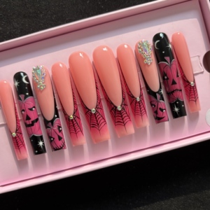 10 Uds. Uñas Acrílicas de Lujo con Diseño Francés, Estilo Stiletto, Hechas a Mano, Modernas, Precios de Fábrica - Product Image 3