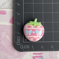 Breloques en résine colorées animaux lapin ours fraise fruit faites à la main pour accessoires de cheveux amusants
