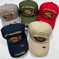 Casquette Unisexe 100% Coton de Haute Qualité avec Broderie Aigle USA, Édition Spéciale 250ème Anniversaire