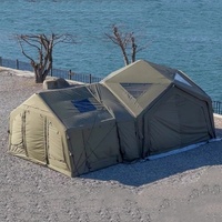 Tente gonflable géante Air Cube verte à prix d'usine avec tente de camping et de fête extérieure intégrée