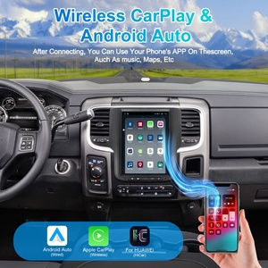 10.4 Inch Radio Tape Head Unit Car Stereo DVD Player for Dodge RAM 2013 2018 Audio Radio Receiver Tesla Style Touch Screen - Product Image 4