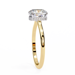 Bague de fiançailles pour femme en or massif 18 carats avec diamant de laboratoire taille brillant certifié IGI, plaqué rhodium, diamant de luxe VBR JEWELS - Product Image 3