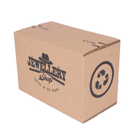 Boîte en carton ondulé à fermeture éclair en papier kraft conçue sur mesure Matériau recyclé gaufré et laminé mat pour l'expédition