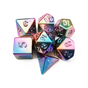 ชุดลูกเต๋าโลหะสีรุ้งสำหรับเกมสวมบทบาทดันเจี้ยนแอนด์ดรากอนส์ - Product Image 3
