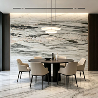 Dalles de marbre naturel polies sur mesure pour la décoration de comptoirs de cuisine, revêtements de sol, hôtels, villas et murs de fond.