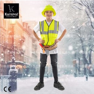 Vente en gros de pompier Costume de travailleur de la Construction enfants chapeau gilet accessoires Halloween carnaval fête noë<span class=keywords><strong>l</strong></span> jeu de rô<span class=keywords><strong>le</strong></span> unisexe - Product Image 1
