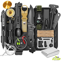 Kit de survie d'urgence 25 en 1 pour activités de plein air, outils de pêche et de camping portables, essentiels, cadeaux, kit de survie