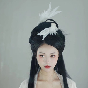 Nuevo Diseño Original 2024, Accesorio para el Cabello Hecho a Mano con Plumas de Hada de Estilo Antiguo, Pinza para el Cabello, Accesorios de Maquillaje, Tocado Hanfu - Product Image 1