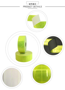 Cinta de PVC reflectante resistente al frío micro prismático a <span class=keywords><strong>cuadros</strong></span> marino de alta visibilidad personalizada para coser en <span class=keywords><strong>chaleco</strong></span> - Product Image 3