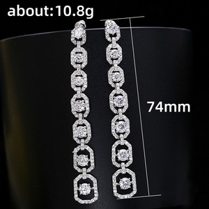 Orecchini con nappe lunghe per donna, accessori per gioielli da festa in stile elegante francese - Product Image 4