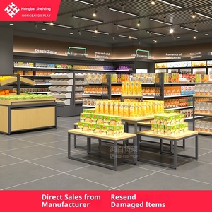 Étagère <span class=keywords><strong>de</strong></span> <span class=keywords><strong>rangement</strong></span> simple ou double face Zhongdao <span class=keywords><strong>pour</strong></span> supermarché, épicerie, <span class=keywords><strong>pharmacie</strong></span>, snacks – Vitrine d'exposition multi-niveaux - Product Image 4