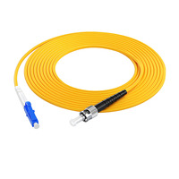 ALLSTRONG Kabel Patch Cord Serat Optik Male-Male ST/UPC-LC/UPC Simplex SM Single Mode FTTH Jaringan Enterprise Campus 3.0mm