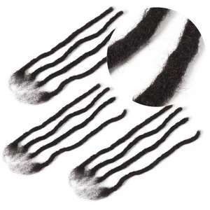 Extension de Locs Dreadlocks Afro Complètes Faites Main en Cheveux Humains Permanents pour Femmes/Hommes, Peut Être Teint, Décoloré, Frisé - Product Image 2