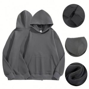 500Gsm High Quality Heavy <b>Weight</b> Cotton Oversize Fleece Men's Men Streetwear Oem Logo Custom Hoodie <b>Blank</b> - Product Image 3