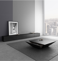 Meubles de salon modernes, ensemble de meubles TV et table basse, meuble TV en bois, console multimédia, unité de meuble TV