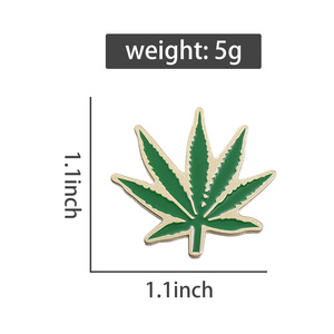 Màu Xanh Lá Cây Lá Trâm Pin Nhà Máy Kim Loại Huy Hiệu Phim Hoạt Hình Phụ Kiện Quà Tặng Cho Phụ Nữ Người Đàn Ông Ba Lô Thời Trang - Product Image 6