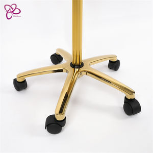 Mayoristas de lujo nuevo estilo oro extensión del pelo titular salón 360 rotación Barbero unidad Barbero carros - Product Image 6