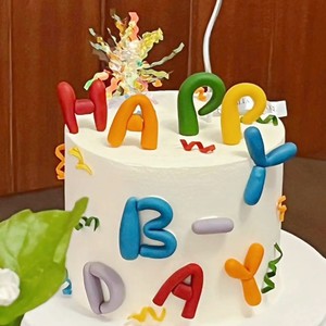 Honey And Sweetness Colorful Happy Letter <b>Cake</b> <b>Decorations</b> Acrylic Birthday Party <b>Supplies</b> - Product Image 2