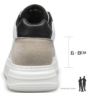 Giày tăng chiều cao nam da thật, kiểu dáng casual, cổ cao, màu đen, giày tăng chiều cao cho nam - Product Image 5