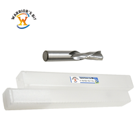 Fraise à queue spirale à 2 dents Warrior's Bit en carbure revêtu d'aluminium-étain, pour routeur CNC, OEM pour contreplaqué et bois dur