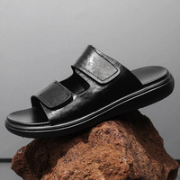 Nouvelles sandales pour hommes fabriquées en Chine, design italien tendance, en cuir de vachette véritable, pantoufles de luxe de Dubaï