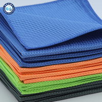 Serviette de nettoyage pour vitres de voiture en microfibre Seaby Waffle Pineapple Weave, séchage rapide, tricotée, 40x40cm, écologique, très absorbante, douce