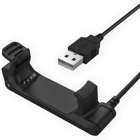 Câble de charge magnétique USB noir de remplacement de 1 m (3,3 pi) avec clip pour montre connectée Garmin Forerunner 220