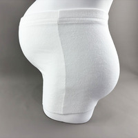 Sous-vêtements post-partum jetables culotte en maille souple et extensible et respirante slip postnatal élastique à taille haute pour femme saignant