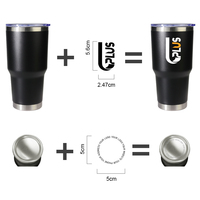 Vaso Tumbler Navideño de 20 oz y 30 oz con Logo Personalizado, Taza Térmica de Viaje para Café y Agua, Termo de Acero Inoxidable al Vacío con Tapa