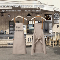 Tablier imperméable sans manches en toile pour la restauration, les cafés, les restaurants, unisexe, avec logo personnalisé