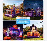 Arche gonflable en forme de citrouille pour la décoration d'Halloween