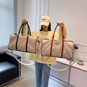 Lightweight Simple Large Capacity Travelling Training Duffel Bag Custom Logo Fashion Luggage Genuine Leather Eco-Friendly Unisex - Product Image 3