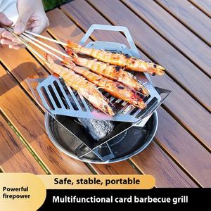 <span class=keywords><strong>Horno</strong></span> portátil de acero inoxidable para exteriores, ligero, plegable, multiusos, parrilla de leñ<span class=keywords><strong>a</strong></span> de carbón propano, <span class=keywords><strong>Mini</strong></span> <span class=keywords><strong>horno</strong></span> de barbacoa con chips - Product Image 2