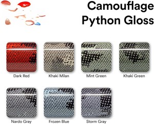 <strong>Dark</strong> Red PET Camouflage <strong>Python</strong> Gloss Car Wrap Film PVC Auto Vinyl Color Change Material Anti-Scratch Protection Function - Product Image 4