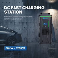 Station de recharge DC pour véhicules électriques 160 kW, double connecteur, montage au sol extérieur, chargeur NEV