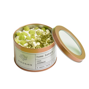 กล่องดีบุกทรงกลมสำหรับบรรจุอาหารเกรดอาหาร ขายส่ง สำหรับใส่ขนม คุกกี้ ของขวัญงานแต่งงาน ลูกอม มูส เค้ก พร้อมหน้าต่าง - Product Image 2