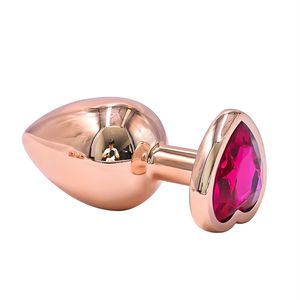 Dongkai Gold Rose Pink Klein Mittel Groß Groß Set Kristall Herz Runde Roinbow Metall Perlen Anal Plug Schmuck Edelstein Insert Sexy Toy - Product Image 2