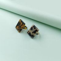 Bague géométrique punk faite à la main en acrylique écologique imitation écaille de tortue pour femme, bijoux de mode pour mariage et fiançailles